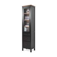 Шкаф КЫМОР 3 ящика 49 Черный/Светло-коричневый