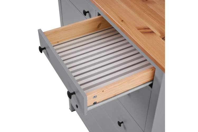 Комод КЫМОР 6 ящиков Серый/Светло-коричневый-6