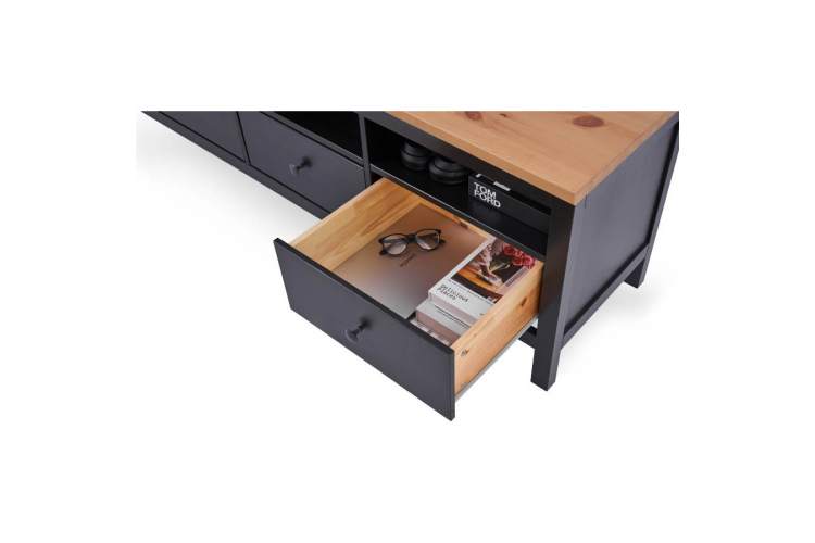 ТВ-тумба КЫМОР 148 Черный/Светло-коричневый-4