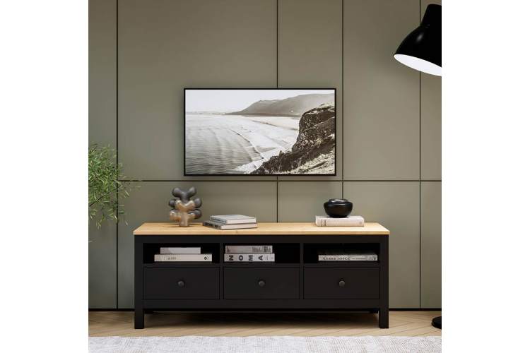 ТВ-тумба КЫМОР 148 Черный/Светло-коричневый-2