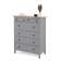 Комод КЫМОР 6 ящиков Серый/Светло-коричневый