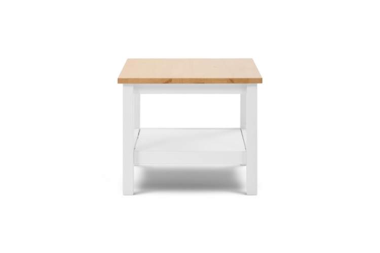 Журнальный стол КЫМОР 55х55 Белый/Светло-коричневый-5