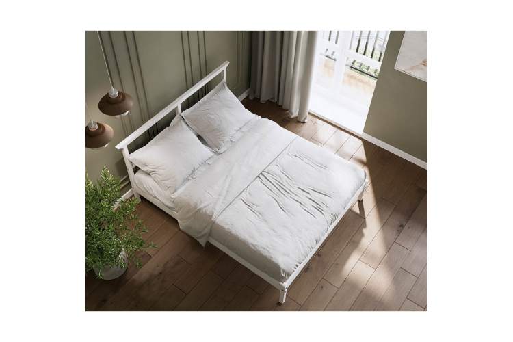 Кровать ВОЙВЫВ 140x200 Белый-4