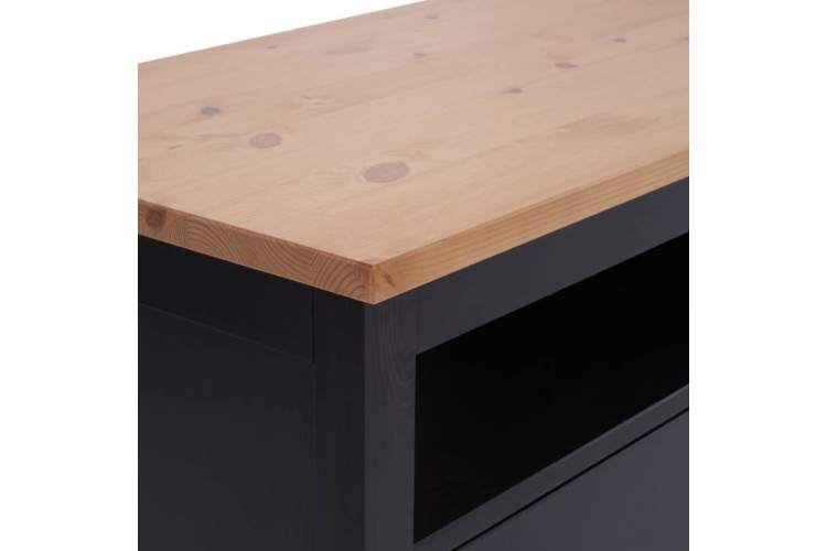 ТВ-тумба КЫМОР 148 Черный/Светло-коричневый-6