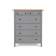 Комод КЫМОР 6 ящиков Серый/Светло-коричневый