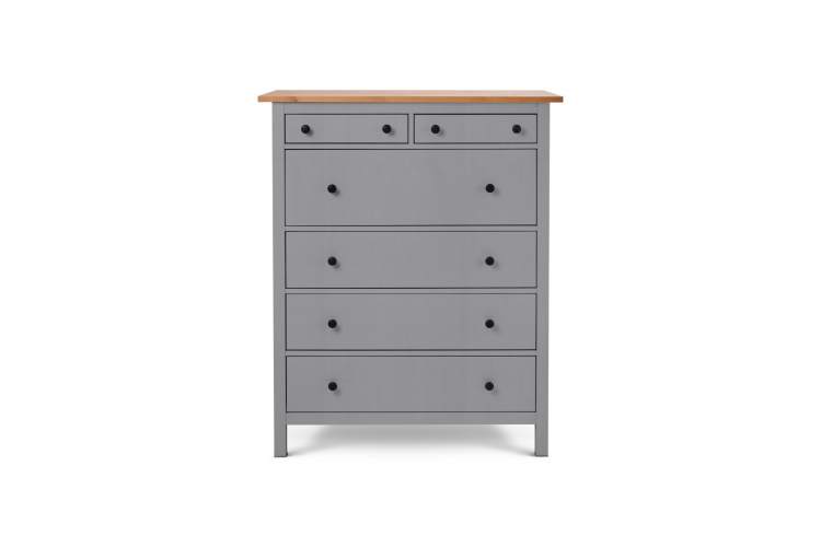 Комод КЫМОР 6 ящиков Серый/Светло-коричневый-3