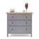 Комод КЫМОР 3 ящика Серый/Светло-коричневый