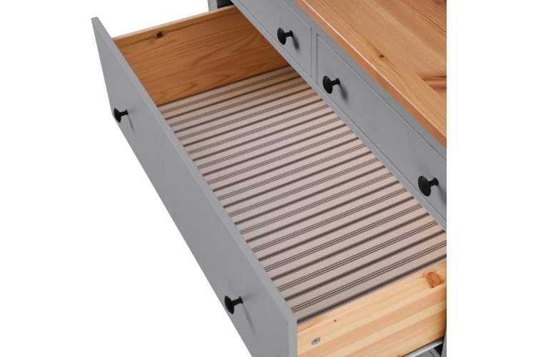 Комод КЫМОР 6 ящиков Серый/Светло-коричневый-8