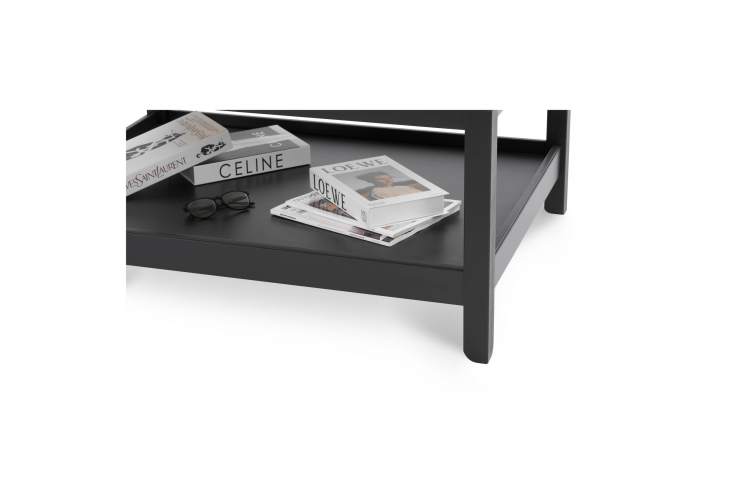 Журнальный стол КОДЗУВ 100x75 Черный/Светло-коричневый-7