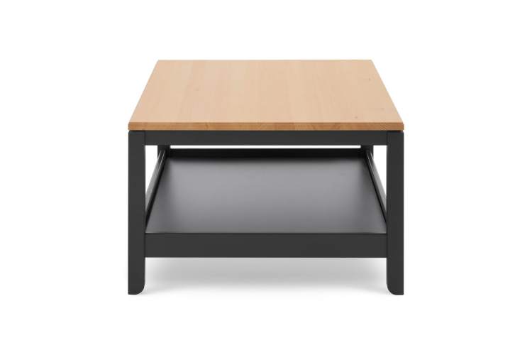 Журнальный стол КОДЗУВ 100x75 Черный/Светло-коричневый-9