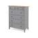 Комод КЫМОР 6 ящиков Серый/Светло-коричневый