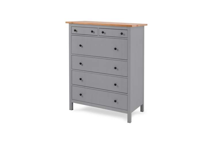 Комод КЫМОР 6 ящиков Серый/Светло-коричневый-2