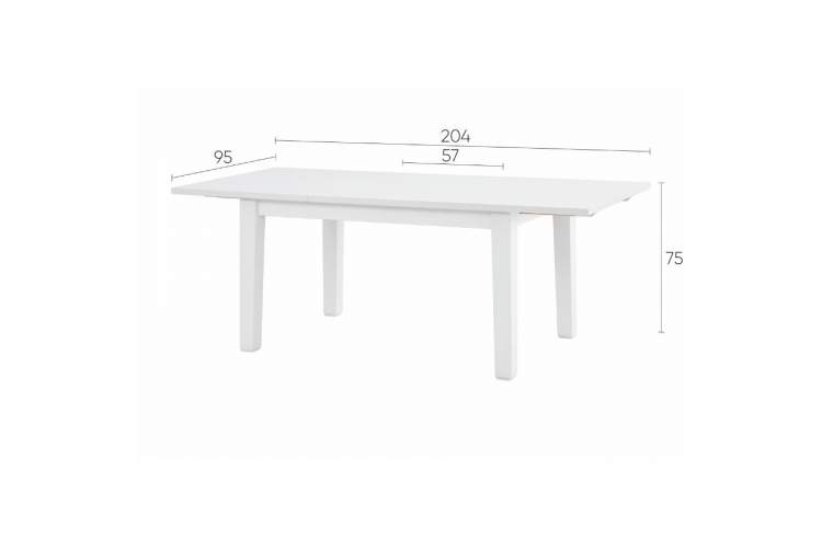 Раздвижной стол ШАНЬ 147/204x95-20