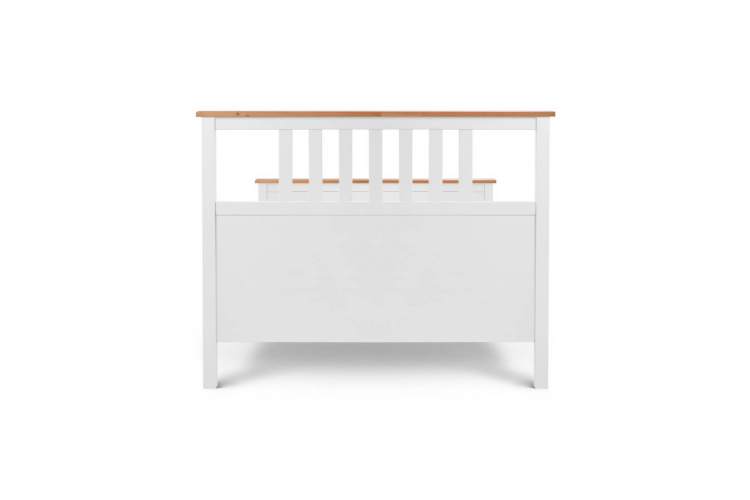 Кровать КЫМОР 140x200 Белый/Светло-коричневый-11