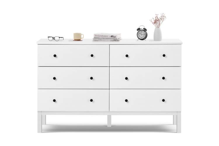 Комод ТИРАНА 6 ящиков Белый-1