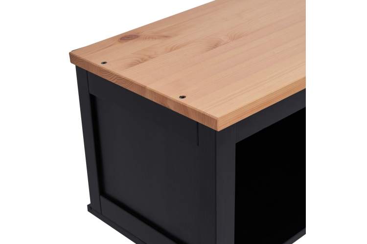 Полка навесная КЫМОР 124 Черный/Светло-коричневый-6