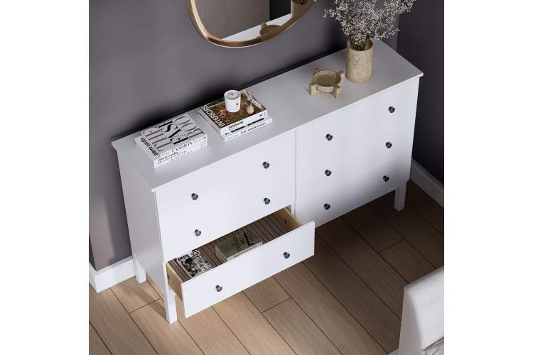 Комод ТИРАНА 6 ящиков Белый-4