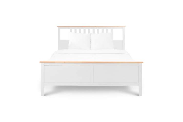 Кровать КЫМОР 180x200 Белый/Светло-коричневый-1