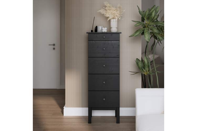 Комод ТИРАНА 5 ящиков 48 Черный-2