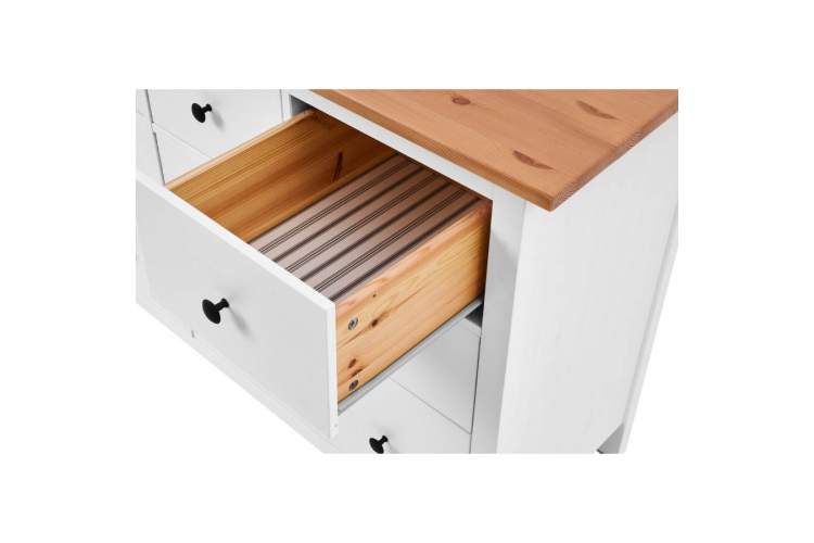 Комод КЫМОР 8 ящиков Белый/Светло-коричневый-5