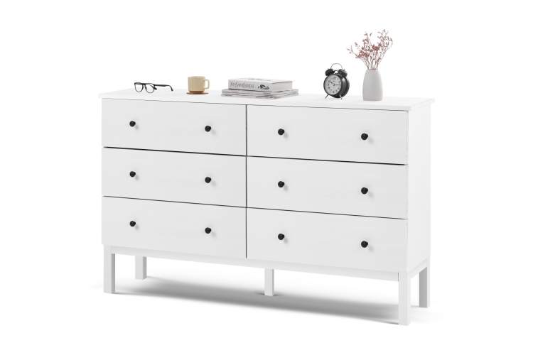 Комод ТИРАНА 6 ящиков Белый