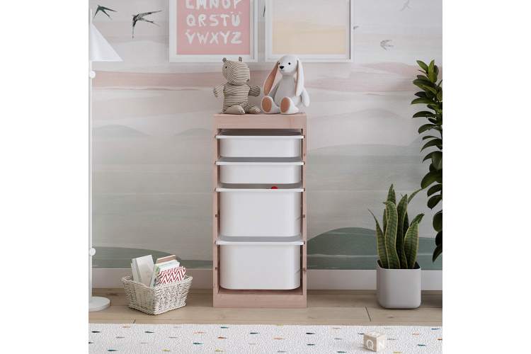 Каркас стеллажа СЫНОД 44х91х30 Светло-белый-3