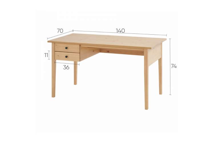 Письменный стол ВУХТЫМ 140x70 Светло-коричневый-15