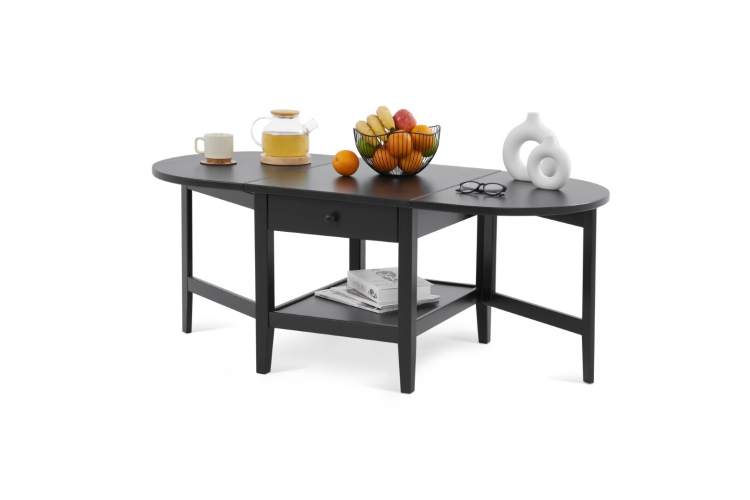 Журнальный стол ВУХТЫМ с ящиком 140х65 Черный