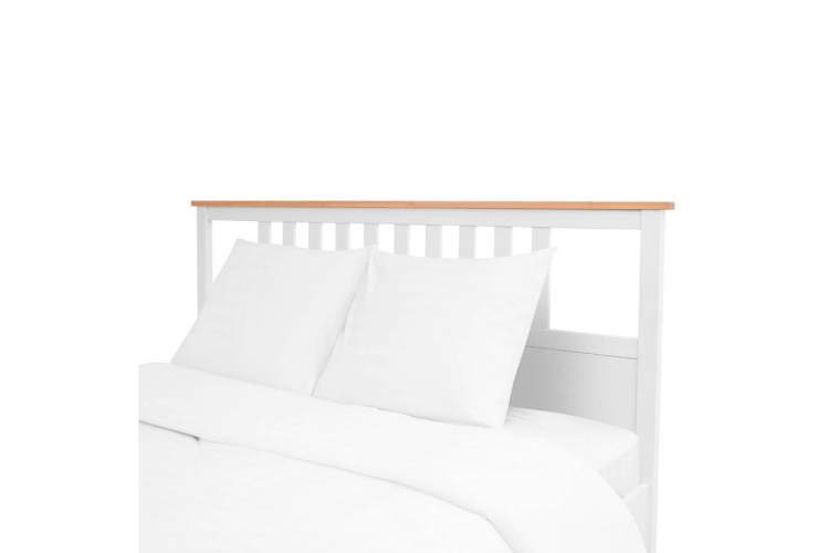 Кровать КЫМОР 180x200 Белый/Светло-коричневый-8