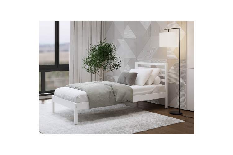 Кровать ТИРАНА 90х200 Белый-3