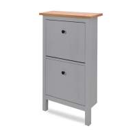 Тумба для обуви КЫМОР 59 Серый/Светло-коричневый