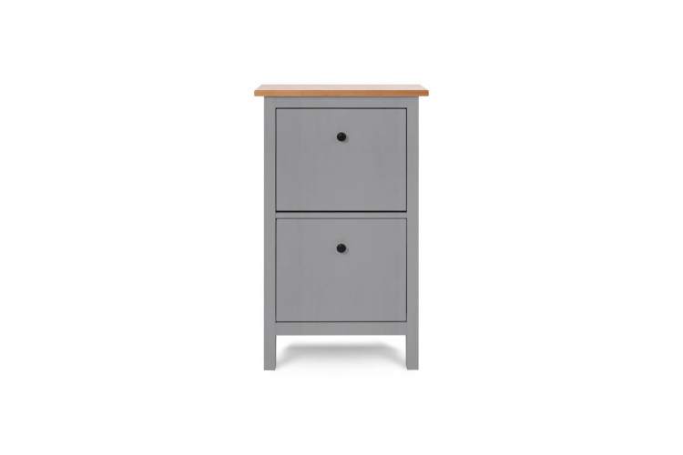 Тумба для обуви КЫМОР 59 Серый/Светло-коричневый-1