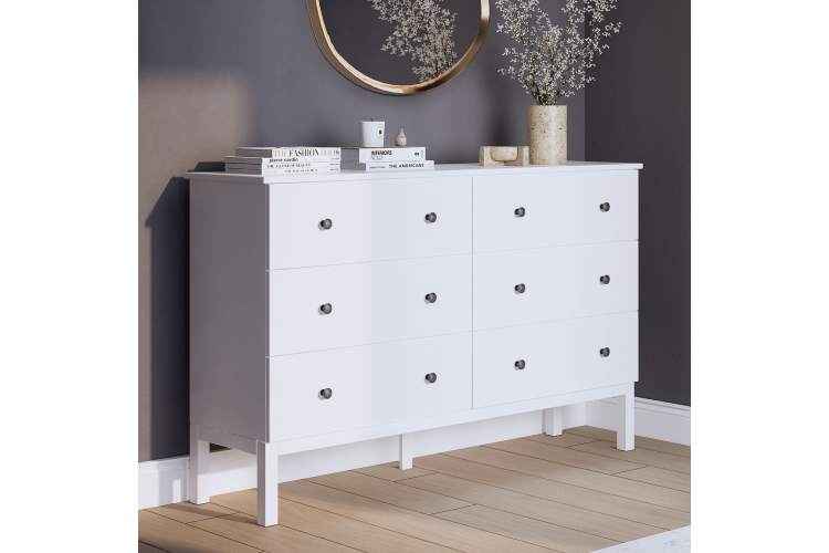 Комод ТИРАНА 6 ящиков Белый-3