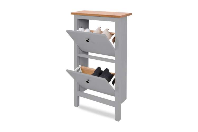 Тумба для обуви КЫМОР 59 Серый/Светло-коричневый-2