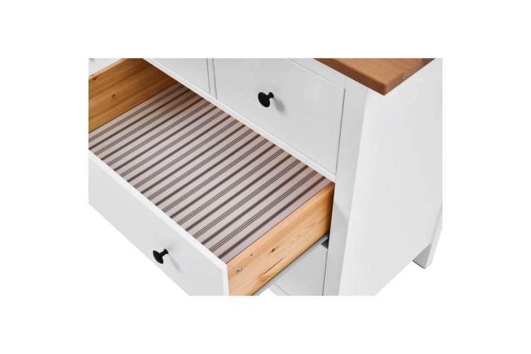 Комод КЫМОР 8 ящиков Белый/Светло-коричневый-6