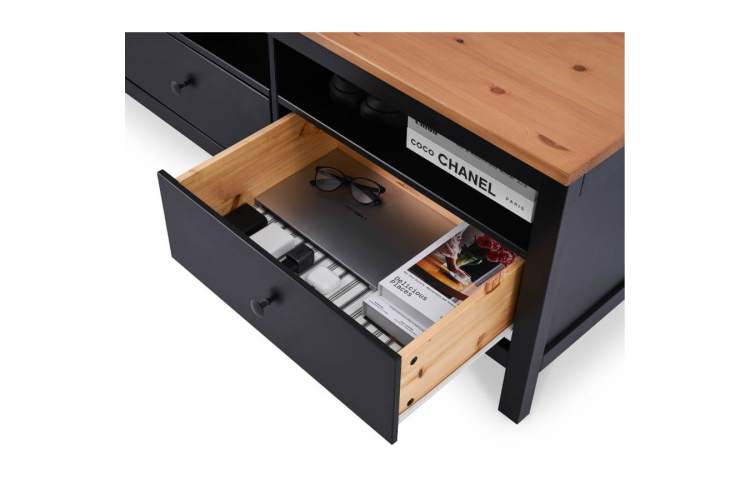 ТВ-тумба КЫМОР 183 Черный/Светло-коричневый-4