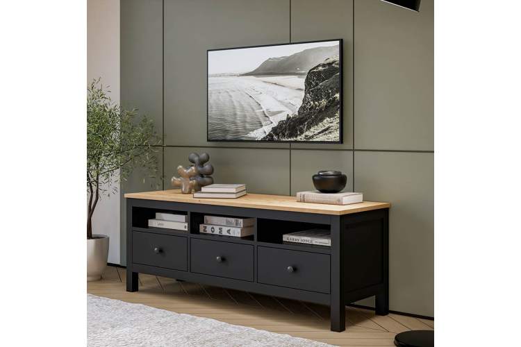 ТВ-тумба КЫМОР 183 Черный/Светло-коричневый-3