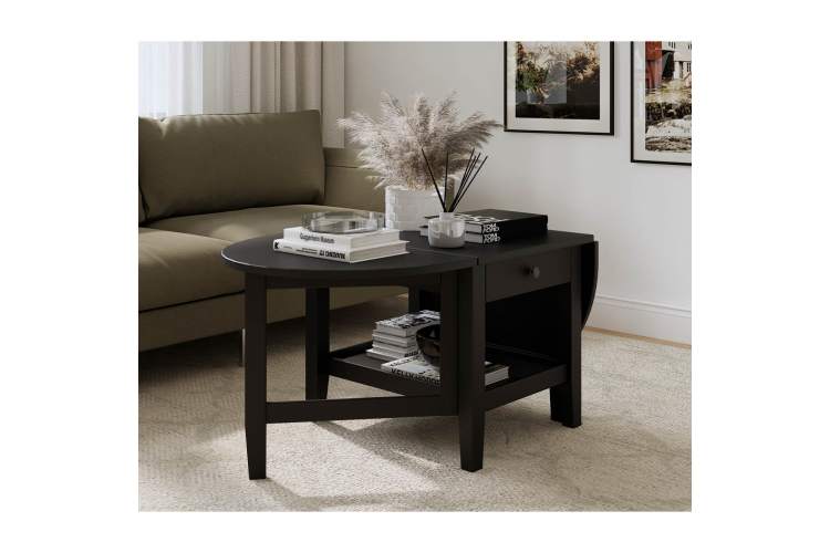Журнальный стол ВУХТЫМ с ящиком 140х65 Черный-2