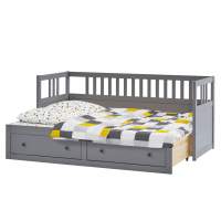 Кровать-кушетка КЫМОР с выдвижением 80x200 Серый