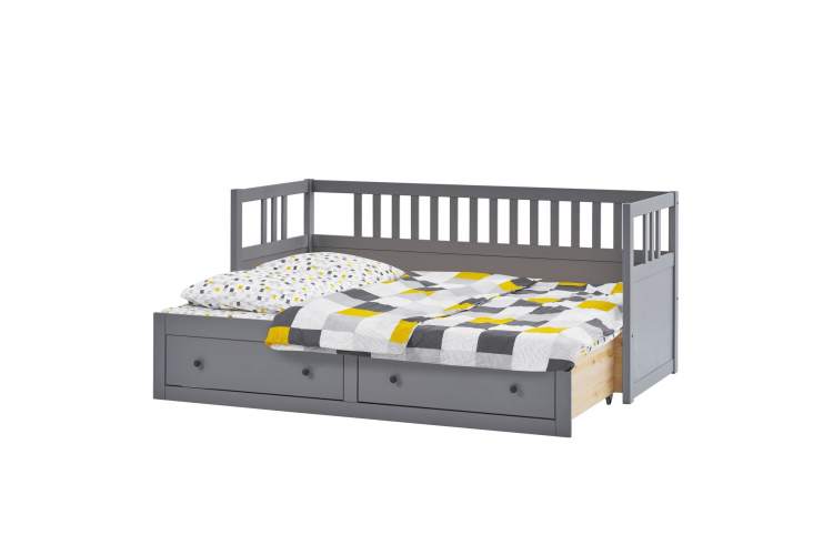 Кровать-кушетка КЫМОР с выдвижением 80x200 Серый