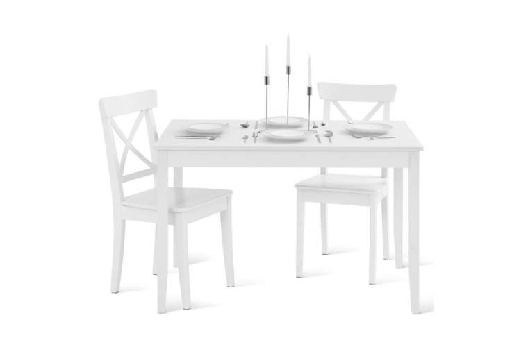 Стол обеденный ЛЫМ 118x74 Белый-1