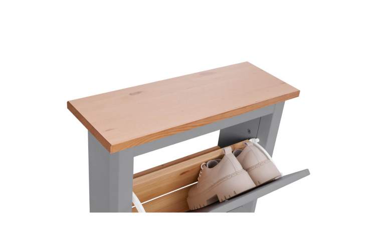Тумба для обуви КЫМОР 59 Серый/Светло-коричневый-3