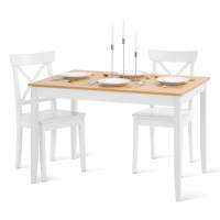 Стол обеденный ЛЫМ 118x74 Белый/Светло-коричневый