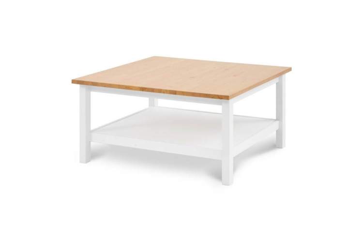 Журнальный стол КЫМОР 90х90 Белый/Светло-коричневый-5