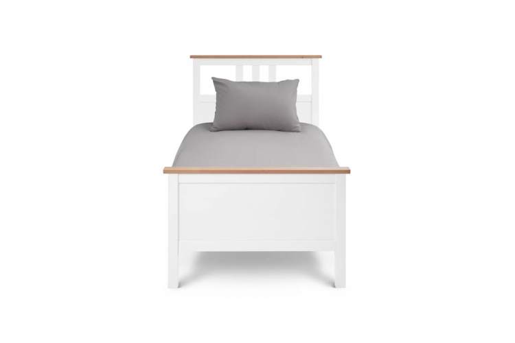 Кровать КЫМОР 90x200 Белый/Светло-коричневый-1