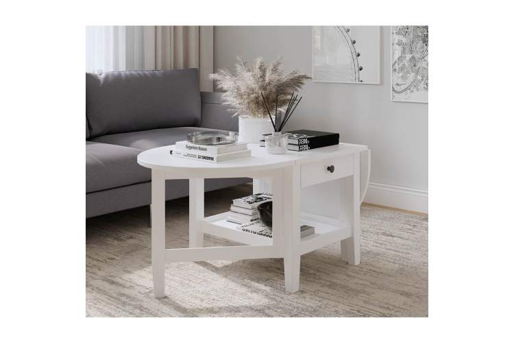 Журнальный стол ВУХТЫМ с ящиком 140х65 Белый-2