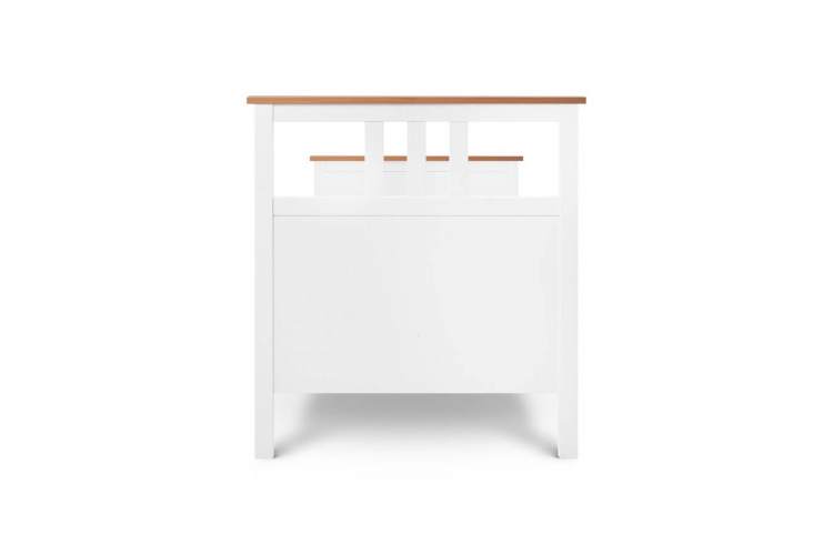 Кровать КЫМОР 90x200 Белый/Светло-коричневый-12