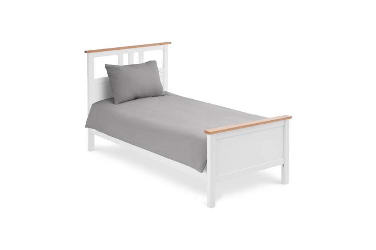 Кровать КЫМОР 90x200 Белый/Светло-коричневый