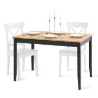 Стол обеденный ЛЫМ 118x74 Черный/Светло-коричневый