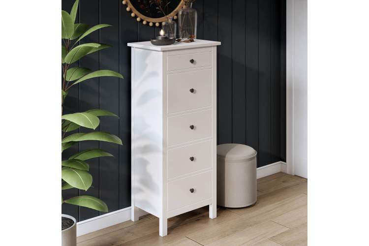 Комод КЫМОР 5 ящиков Белый-2